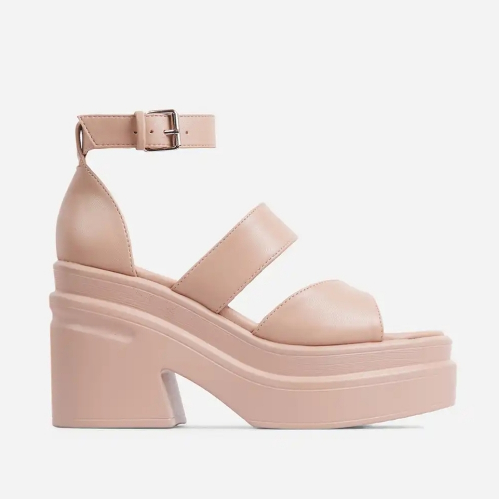 𝙇𝙖𝙨𝙩 7, 9 & 10🖤Summer Loving- Chunky Platform NUDE - Picture 2 of 5